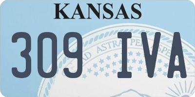 KS license plate 309IVA