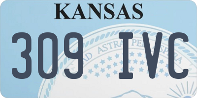 KS license plate 309IVC