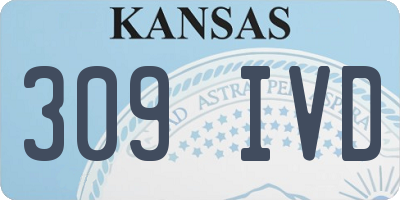 KS license plate 309IVD