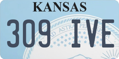 KS license plate 309IVE