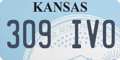 KS license plate 309IVO