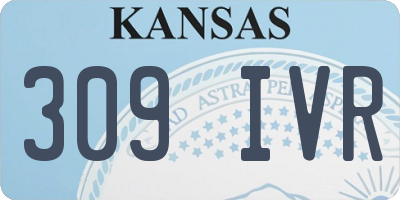 KS license plate 309IVR