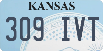 KS license plate 309IVT