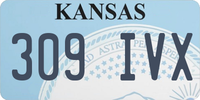 KS license plate 309IVX