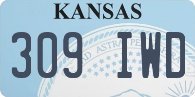 KS license plate 309IWD
