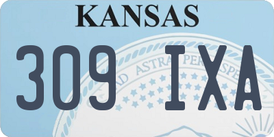KS license plate 309IXA