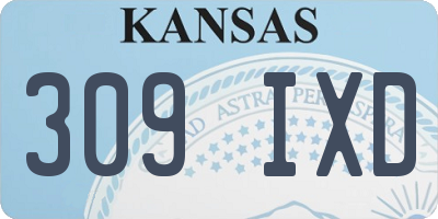 KS license plate 309IXD