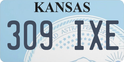KS license plate 309IXE