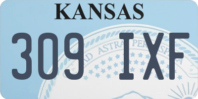 KS license plate 309IXF