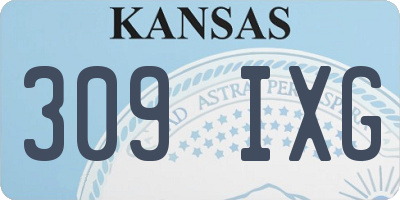 KS license plate 309IXG