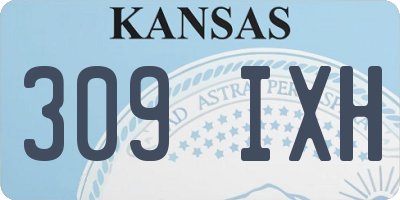KS license plate 309IXH