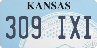 KS license plate 309IXI