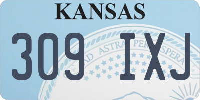 KS license plate 309IXJ