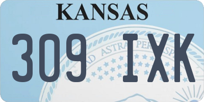 KS license plate 309IXK