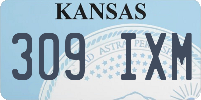 KS license plate 309IXM