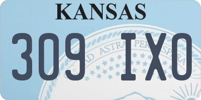 KS license plate 309IXO