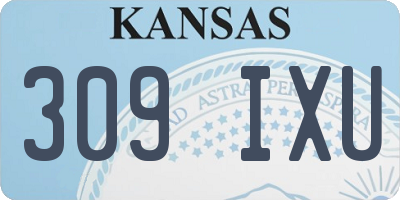 KS license plate 309IXU