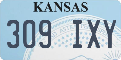 KS license plate 309IXY