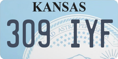 KS license plate 309IYF