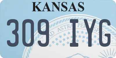 KS license plate 309IYG