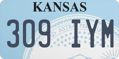 KS license plate 309IYM