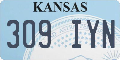 KS license plate 309IYN