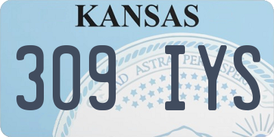 KS license plate 309IYS