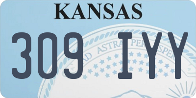 KS license plate 309IYY