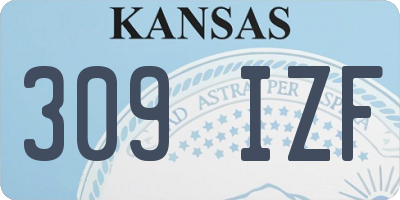 KS license plate 309IZF
