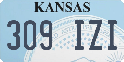 KS license plate 309IZI