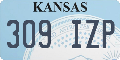 KS license plate 309IZP