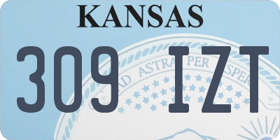 KS license plate 309IZT