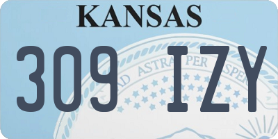 KS license plate 309IZY