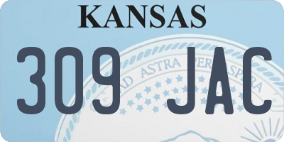 KS license plate 309JAC