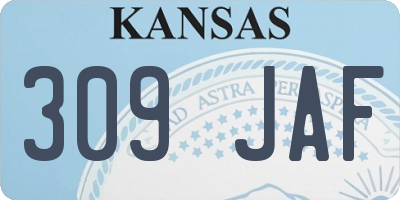 KS license plate 309JAF