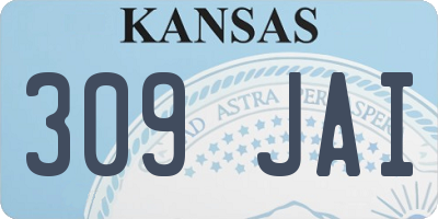 KS license plate 309JAI