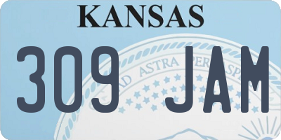 KS license plate 309JAM
