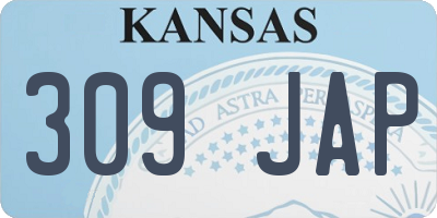 KS license plate 309JAP