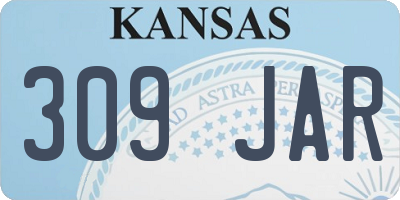KS license plate 309JAR