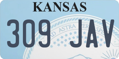 KS license plate 309JAV