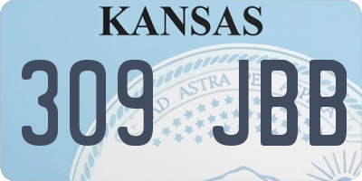 KS license plate 309JBB