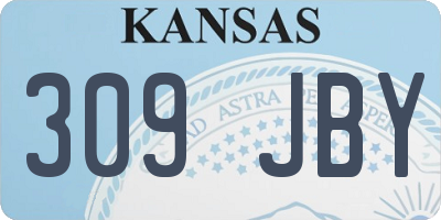 KS license plate 309JBY