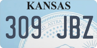 KS license plate 309JBZ