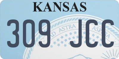 KS license plate 309JCC