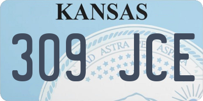 KS license plate 309JCE