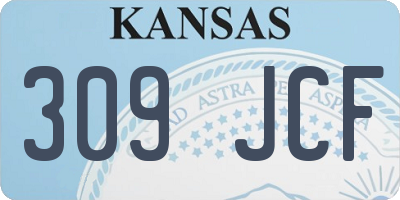 KS license plate 309JCF
