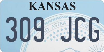 KS license plate 309JCG