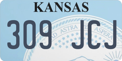 KS license plate 309JCJ