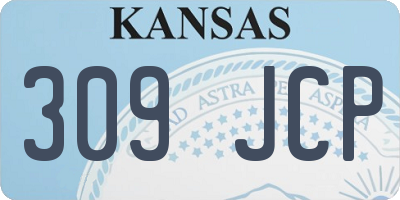 KS license plate 309JCP