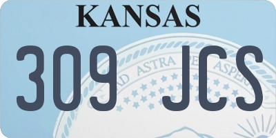 KS license plate 309JCS